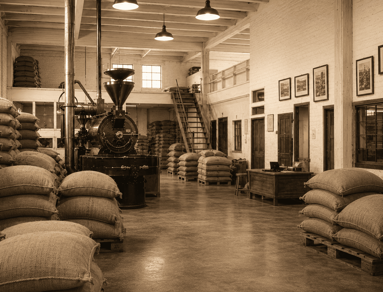 Bodega histórica de Café Royal en 1955